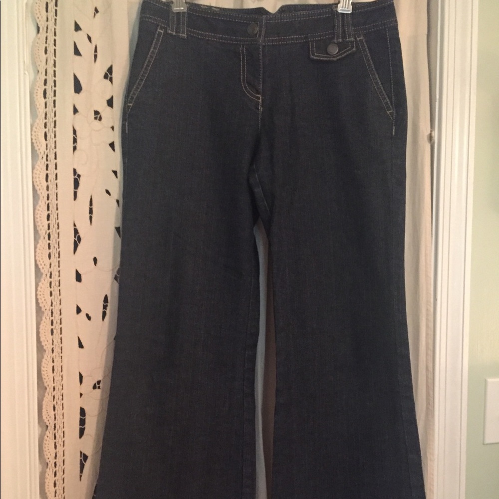 Petite wide leg jeans